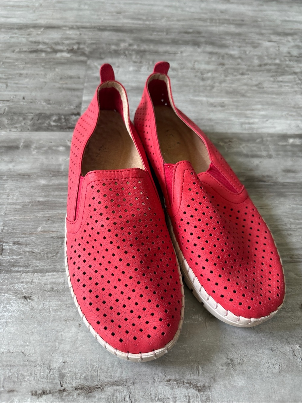 DSW Red Leather Loafer sneaker